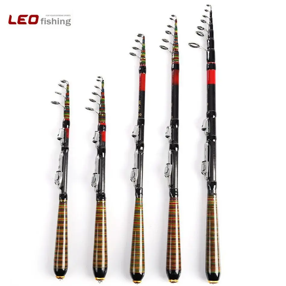 

LEO Telescopic Fishing Rod Carbon Sea Rod 1.2M 1.5M 1.8M 2.1M 2.4M Portable Spinning Hand Fishing Tackle Accessory