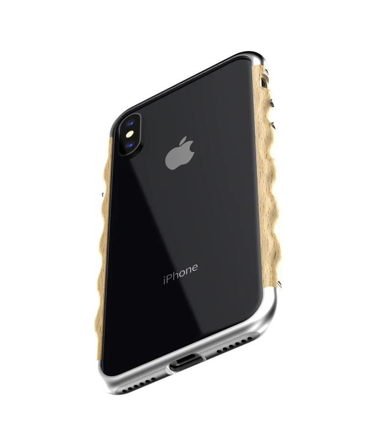 LJY деревянный бампер для iPhone X XS алюминий + защитный корпус 5 8 дюйма|Бамперы| |