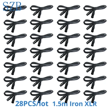 

28pcs/lot DMX Cable 1.5m 5ft 3-Pin Signal XLR Connection DMX Cable For Stage Disco Light Accessories PAR CANS /SZB-AC022