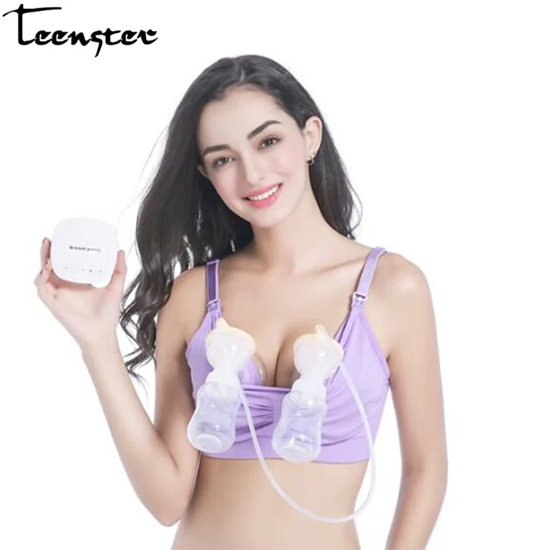 

Teenster Hands Free Pumping Bra Maternity Nursing Bras Sexy Women Breastfeeding Bras Electric Breast Pump Mom Bra Intimates