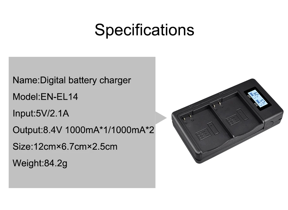 Palo 4 шт. EN-EL14 батарея для камеры+ ЖК-дисплей зарядное устройство USB двойное зарядное устройство для Nikon P7100, P7700 D3100, D5100, D5200, D5300