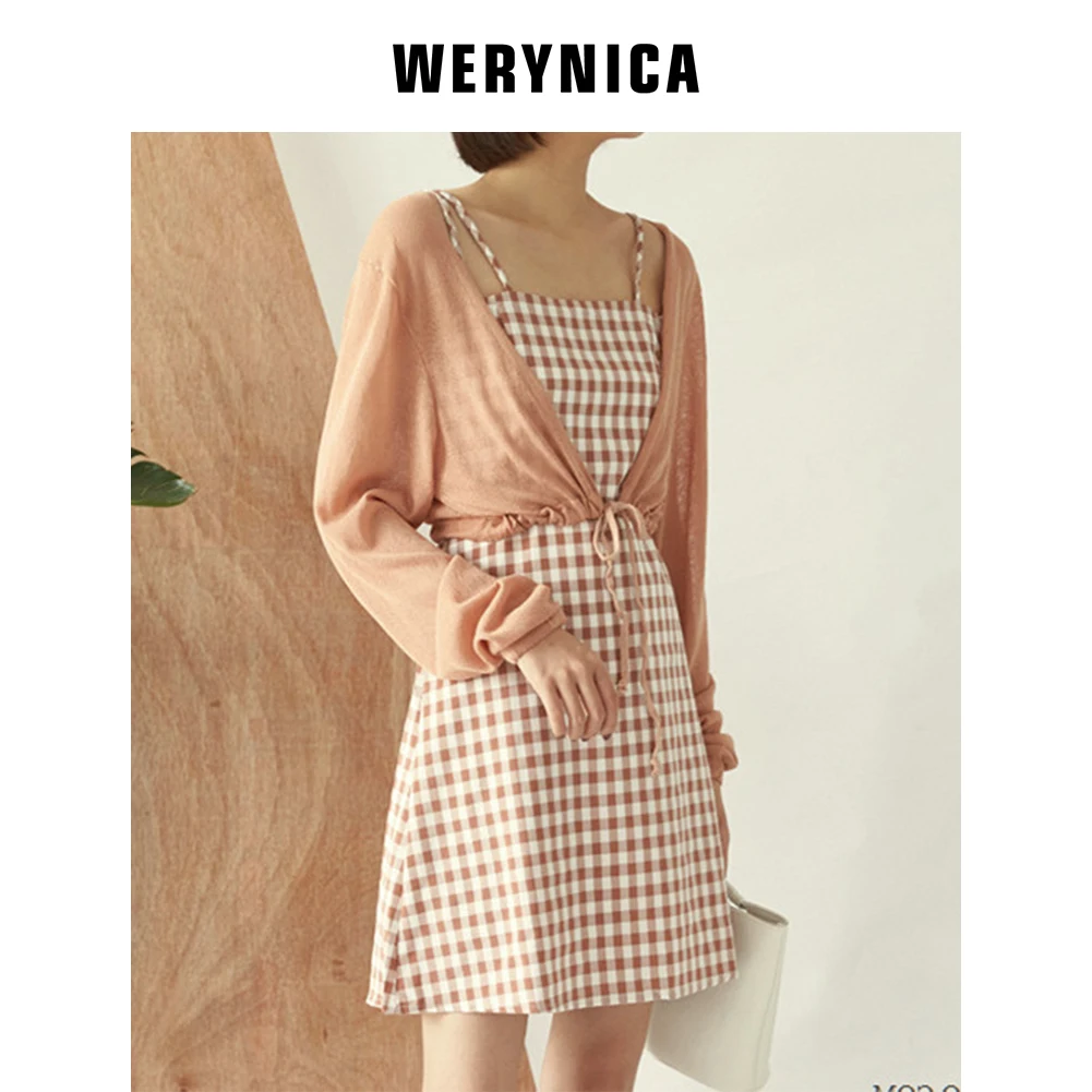 

Werynica 2019 Short design thin cardigan women's cutout sunscreen air conditioning shirt sweater knitted outerwear small cape
