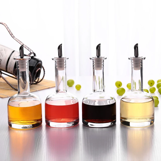 280ml clear glass oil bottle condiment bottles sauce vinegar Pourer