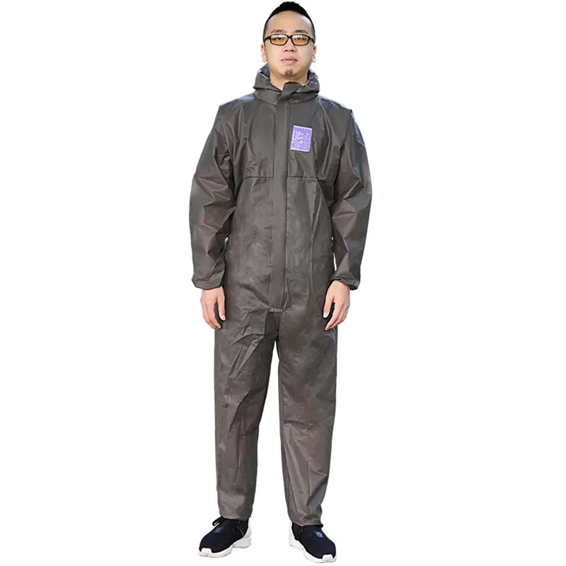 

Safety Clothing Disposable Protective Coverall Hooded Suit Dustproof Anti Particles Anti Chemical Splash Non-woven materials