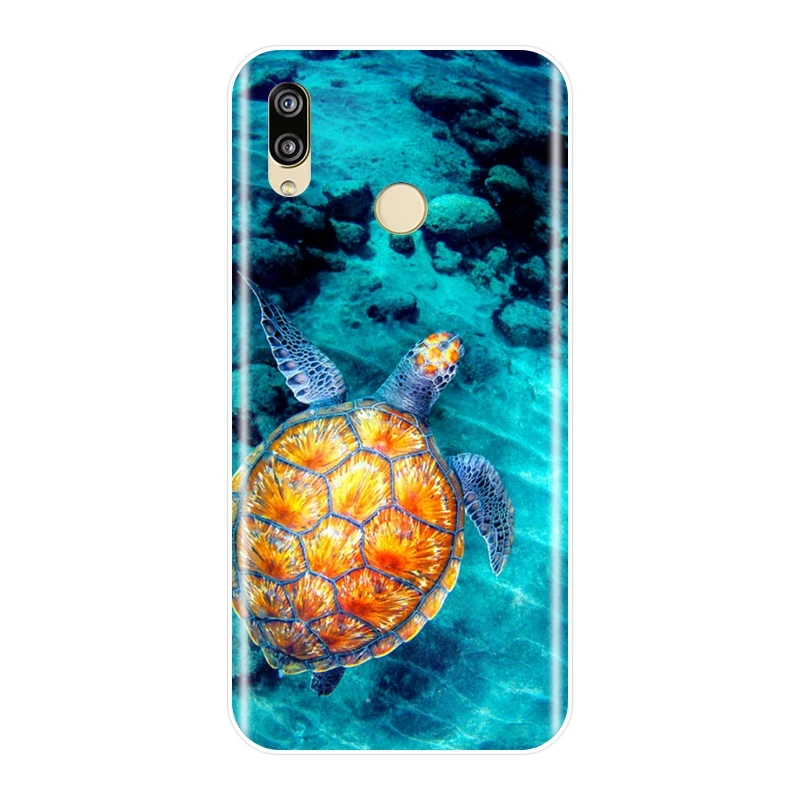 Силиконовый чехол для телефона с черепахой Huawei P9 Lite Mini P10 P Smart Plus P20 Pro мягкая
