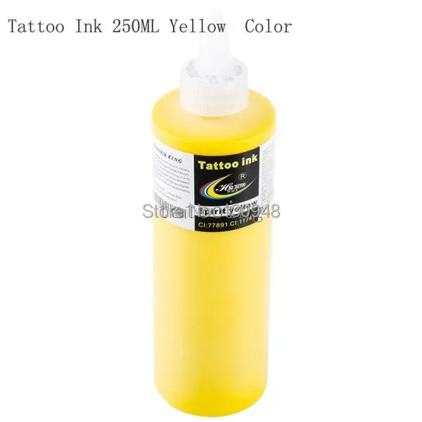 Новые Татуировки Хао чернила 250 мл/12 унций/330 г(желтый цвет) пигмент татуировки комплект татуировки поставка