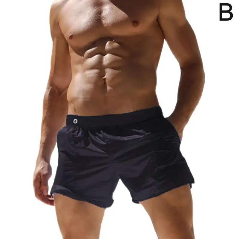 Новые Сексуальные мужские прозрачные сетчатые трусы-боксеры шорты Прозрачные шорты трусы - Цвет: Black