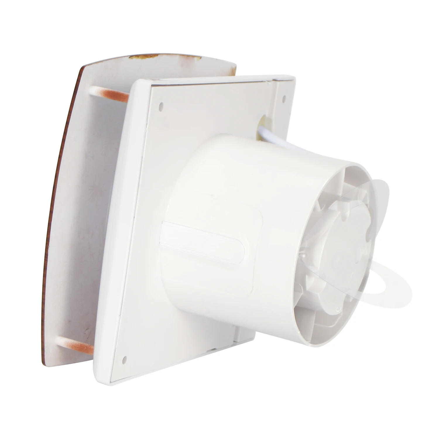 4'' Silent Exhaust Fan Kitchen Bathroom Toilet Window Wall Mounted Ventilation Blower Air Cleaning Cooling Vent Fan Wood Pattern