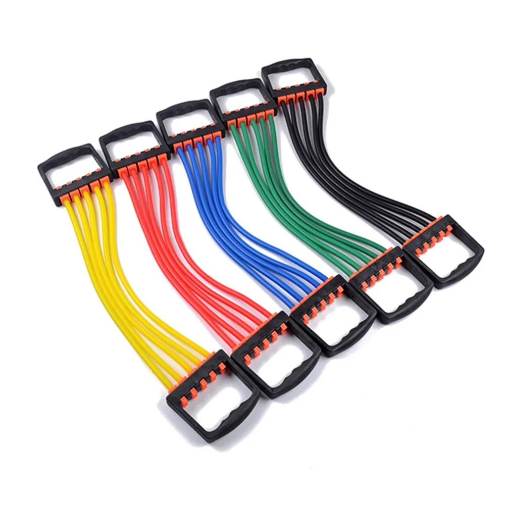 Adjustable 5 Spring Chest Expander Muscle Training Strong Resistance
