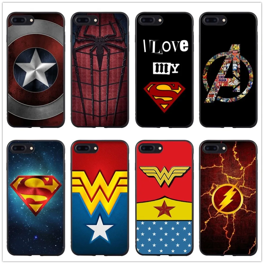 Batman Superman flash Wonder Woman Spiderman phone Case ...