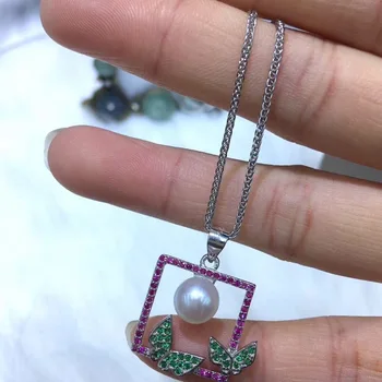 

NEW ARRIVAL S925 Silver Pendant Setting Mounting Pendant Findings and Component for Agate Edison Pearls Corals Jade Agate