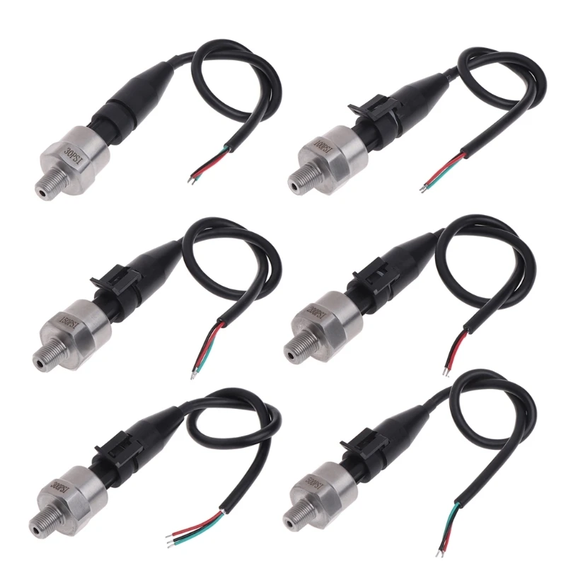 

DC 5V 1/8NPT Pressure Transducer Transmitter Sensor Stainless Steel Oil Air Water