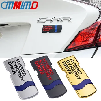 

Car accessories 3D Metal Hybrid Car Badge Stickers Decal For Toyota Hybrid Synergy Drive Letter Prius Camry Rav4 Crown