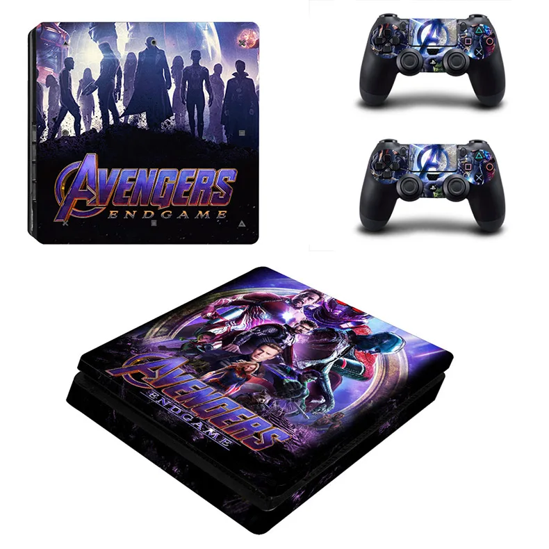 Мстители: Endgame PS4 Slim sticker s кожа для sony Playstation 4 Slim PS 4 Slim консоль и контроллер Skins Vinilo sticker - Цвет: YSP4S-3510