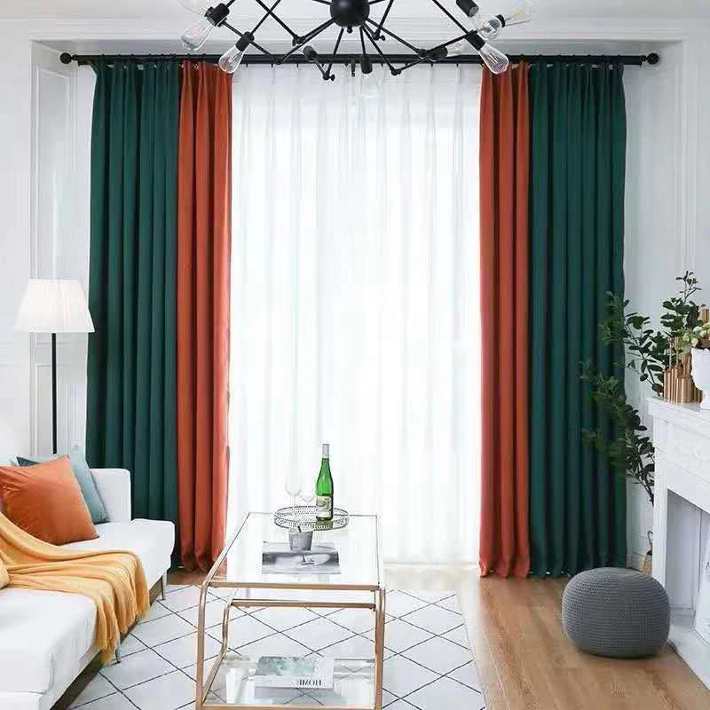 Твидовые цветные светящиеся комбинации Затемненные окна шторы панели драпировка для спальни гостиной раздвижные двери интерьер 2 шт. комплект - Цвет: NO.3
