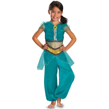 

Girls Jasmine Sparkle Classic Childrens Arabian Princess Costume