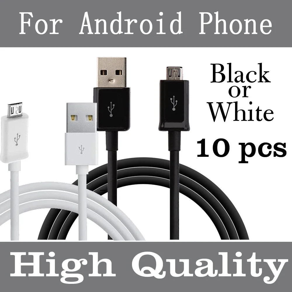  Micro USB Cable Charger Cord for Samsung Galaxy High Quality Data Sync Phone Cable for HTC LG Sony Android Phone 10pcs/lot 