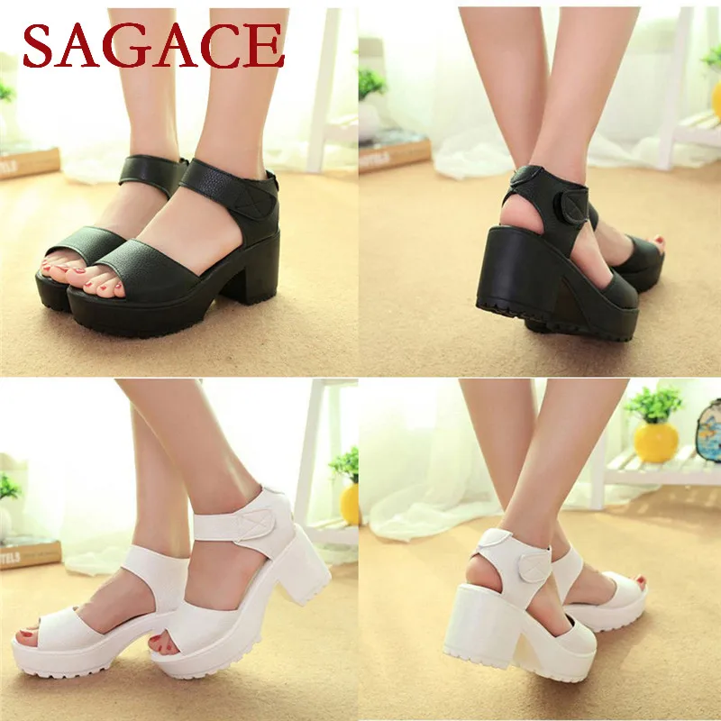 

HB@Women Open Toe Peep Toe Platform High Heel Gladiator Sandals Chunky Shoes