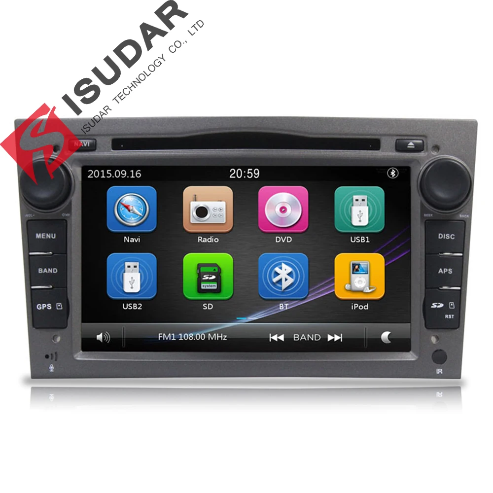 Isudar Auto Multimedia-player GPS 2 Din Für Vauxhall/Opel/Antara/VECTRA/ZAFIRA/Astra H G J Canbus D