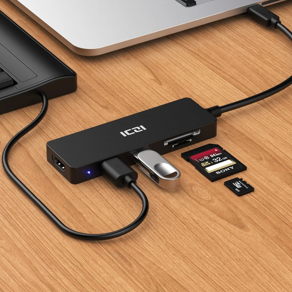 ICZI 4K USB C к HDMI USB 3,0 2,0 SD TF Порты адаптер Тип C к HDMI конвертер концентратор для ноутбука Macbook Pro samsung S9 S10