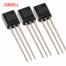 100 Шт. 2N3906 3906 TO-92 0.2A/40 В DIP PNP триод транзистор Транзистор переключения