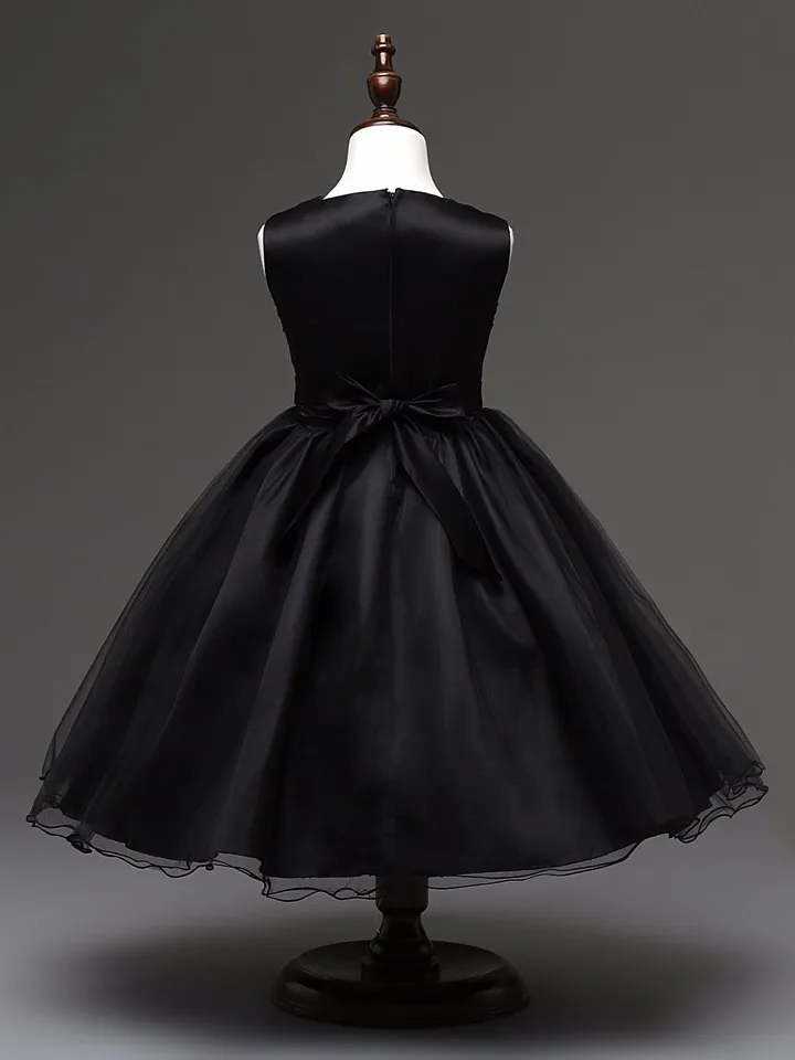 black flower girl dresses
