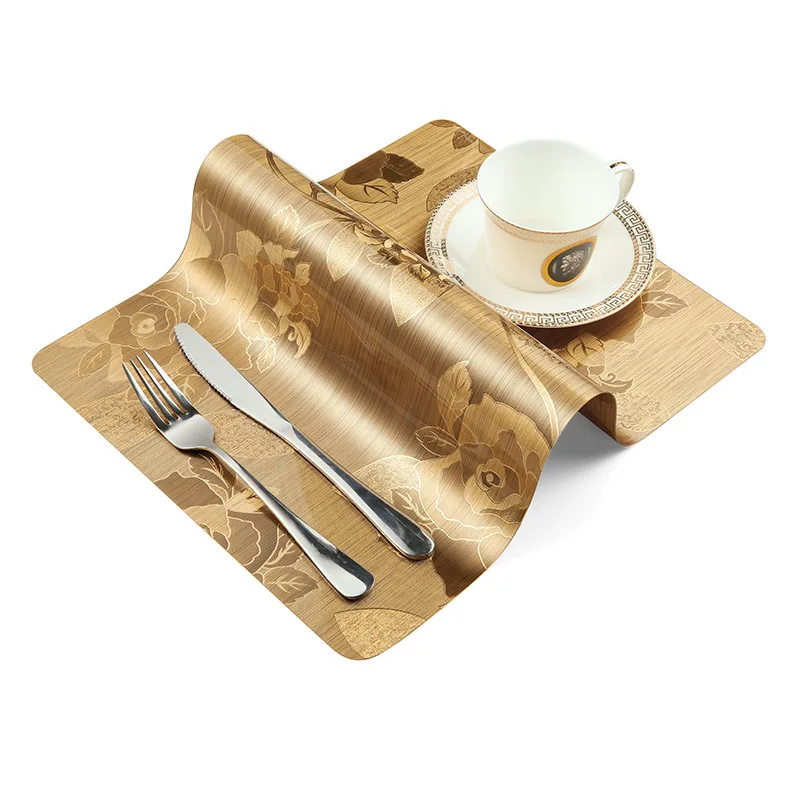 

Table Placemats, Non-Slip, Waterproof, Wipe Clean, Heat Insulation Dinner Sets,Kitchen Dining Table Decoration