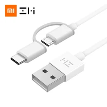 xiaomi ZMI 2 в 1 Micro usb type c кабель короткий 0,3 м 1 м Android мобильный телефон usb кабель Быстрая зарядка для samsung redmi 5