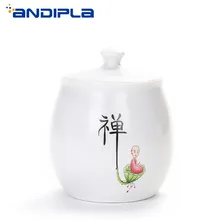 Brief белый фарфор дзен чай Caddy творческие контейнеры для чая керамический чайный набор кунг-фу хранения кофе канистра еда специй закупориваемая банка