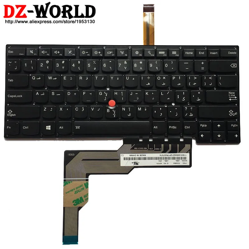 

New Original Arabic Backlit Keyboard for IBM Lenovo Thinkpad S3 S431 S3 S440 Backlight Teclado 0C44844