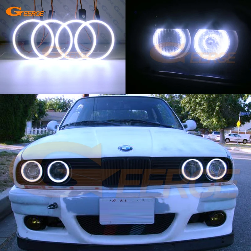 Для BMW E30 E32 E34 отлично ангельские глазки Ультра яркое освещение COB led angel eyes kit halo кольца