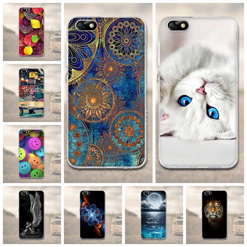 

Phone Cases For Huawei Honor 4X Cover Soft Silicon Case Cute Cartoon Print Cover For Huawei Honor 4X 4 X Che2-L11 5.5 Case Cover