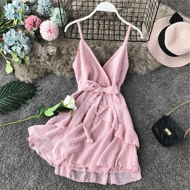 Женское пляжное платье ALPHALMODA Пляжное Платье с открытой спиной и поясом для