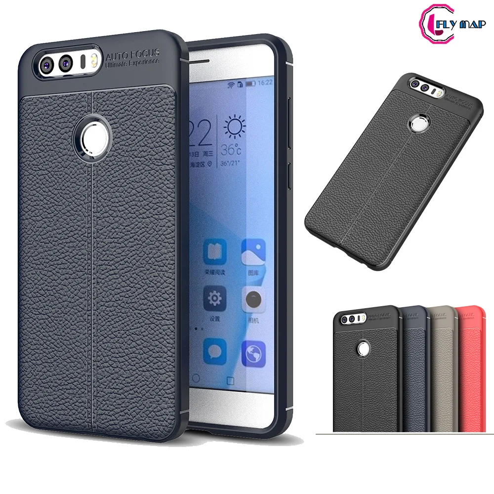 Fitted Case for Huawei Honor 8 FRD-L19 FRD-L09 PU Silicone Mobile Case Soft TPU Phone Cover for Huawei Honor8 FRD-AL10 Couqe cas