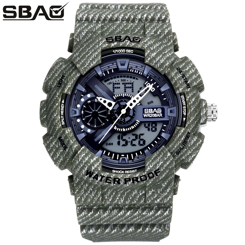 

SBAO Cowboy Sport Watch New Military Watches Army Digital Writwatch LED 30m Waterproof Men's Watch Men Watch Relogio Masculino
