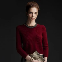 Кашемировый женский свитер красного и коричневого цвета, 100 кашемировая пряжа для вязания, теплая мягкая однотонная натуральная ткань высокого качества