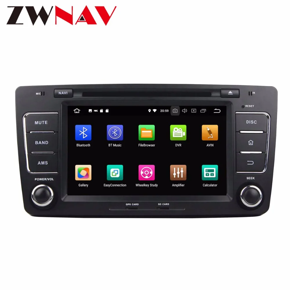 Discount 4G+32G android 8.0 car dvd player head unit for VW OCTAVIA 2012 multimedia player car radio stereo gps navigation BT wifi 8 core 3