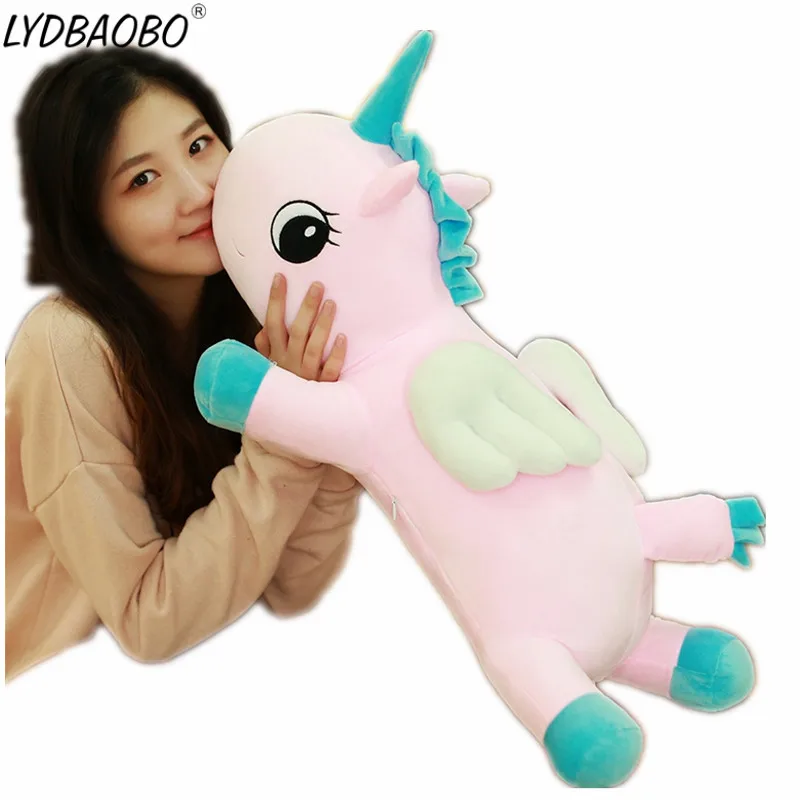 LYDBAOBO 1 шт. 45 см Kawaii Мультфильм Единорог плюшевая кукла Дети мягкий милый Единорог животных Подушка игрушка для детей прекрасный подарок на день рождения