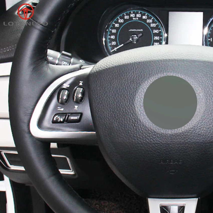 LQTENLEO черный чехол рулевого колеса автомобиля из натуральной кожи для Jaguar XF S XFR XF Sportbrake 2012- XK XKR-S XKR 2012