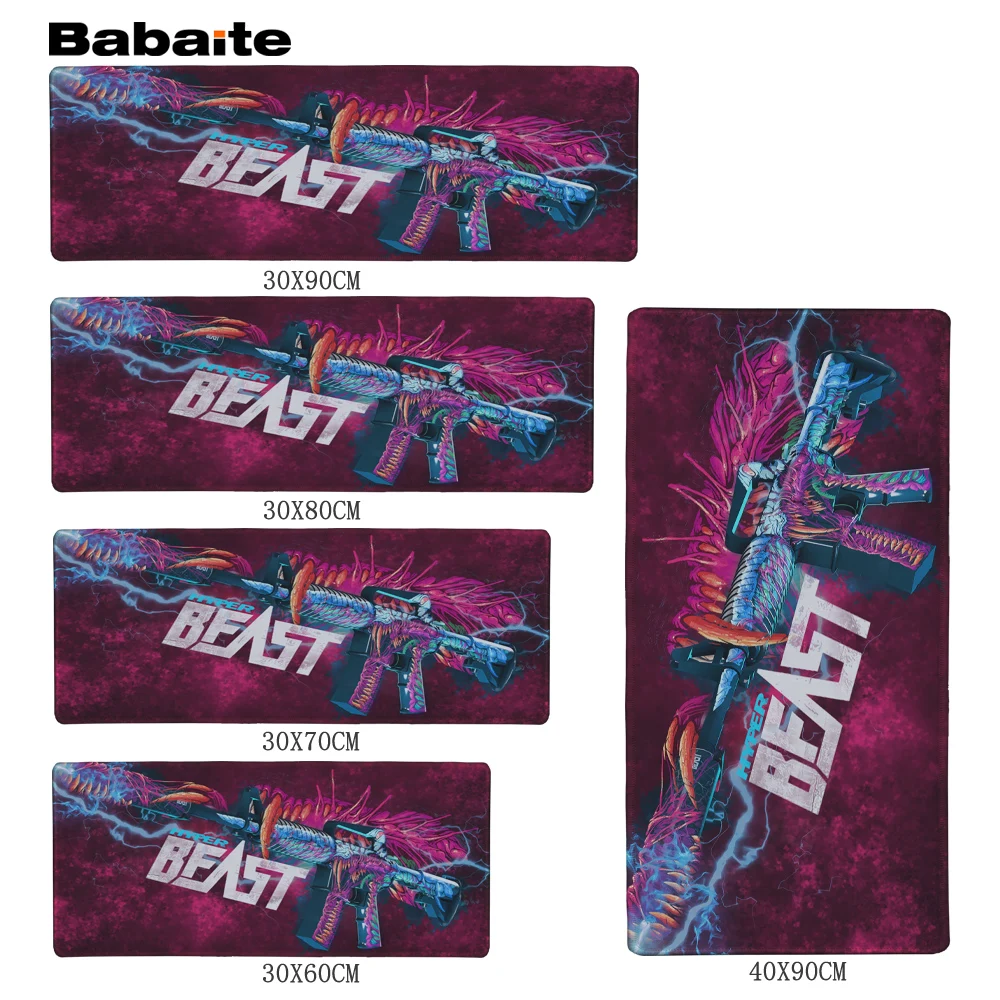 Babaite Задний план противоскользящие Ткань и резиновые прямоугольник Storm герои Counter Strike большой игровой Мышь Pad 300*700*2 мм