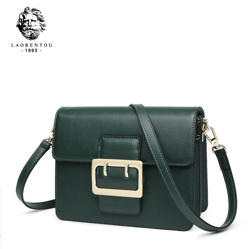 

LAORENTOU 2018 new wave Korean version of the wild shoulder Messenger bag Fashion ladies leather simple handbag