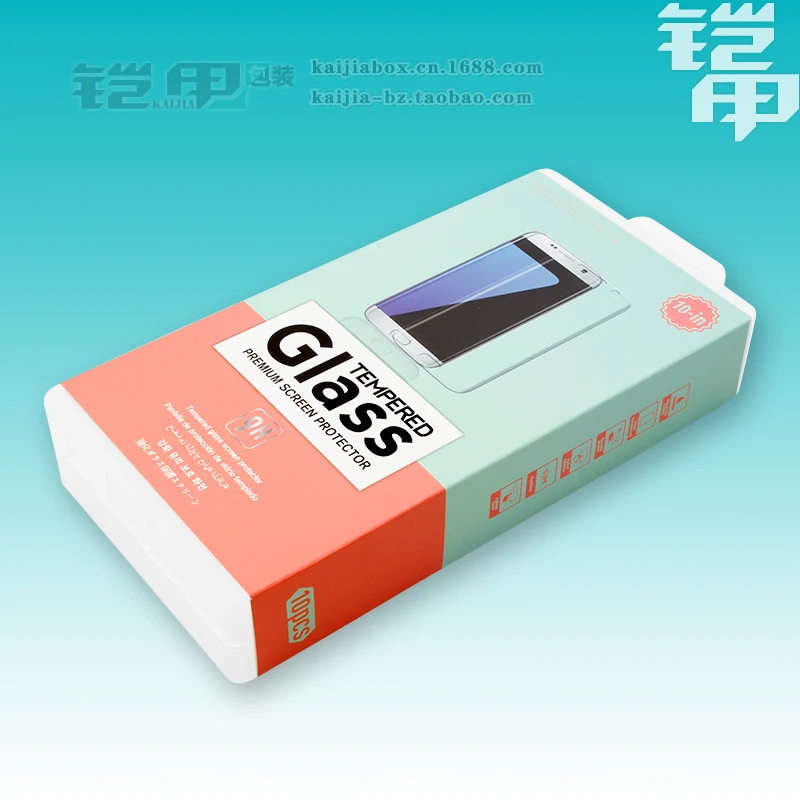 PC пластиковая коробка с красочными картон для закаленное Стекло Экран протектор