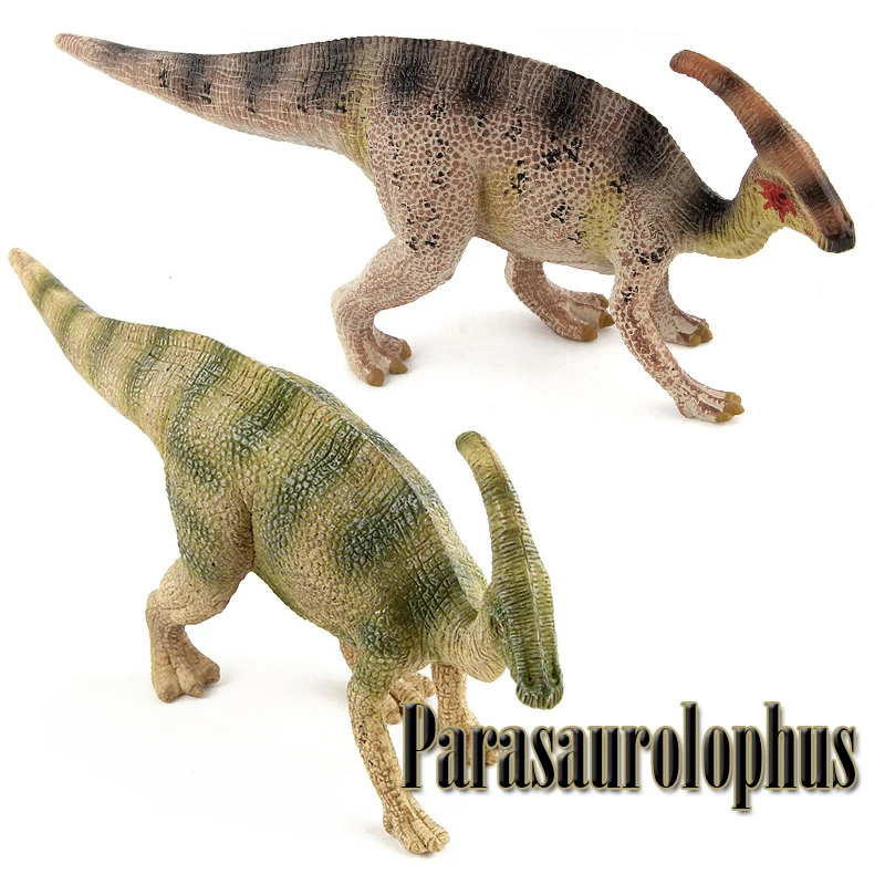 2 Цвет фигурку динозавра Юрского периода T-Rex Parasaurolophus украшают модель Игрушечные лошадки для детей Коллекция динозавров подарки Игрушечные