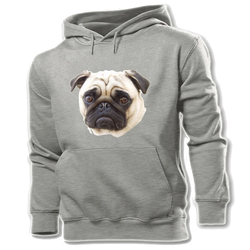 

Don't Mess With Me Be Careful Fist Cute Funny Cartoon Pug Dog Womens Graphic Hoodie Sweatshirt Strings Hooded Pullover