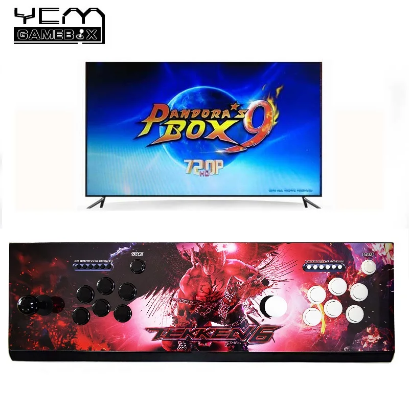 

Pandora's Box 9 1500 arcade console usb joystick arcade buttons with light 1 player 2 players control retro arcade game box