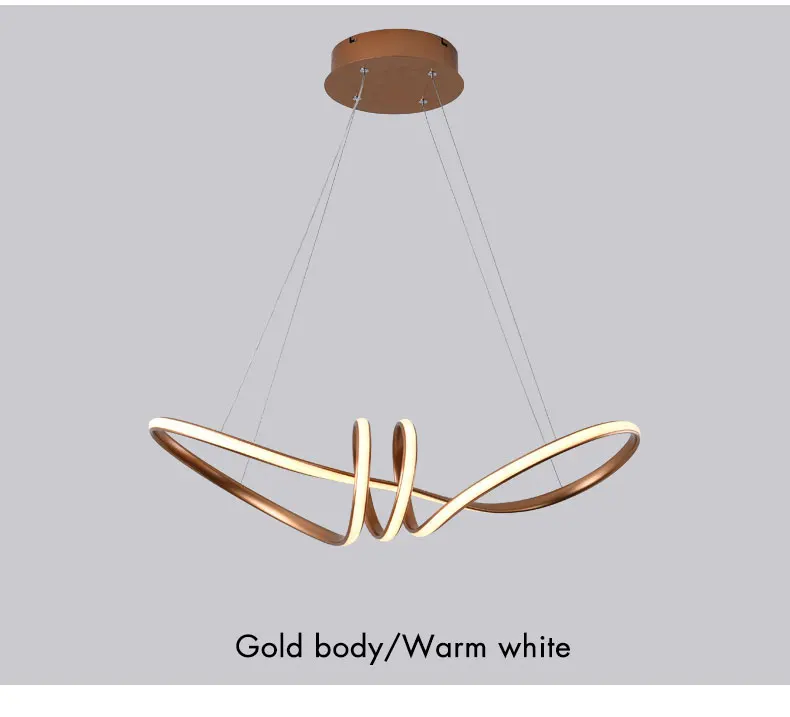 Золотой современный светодиодный подвесной светильник для дома, гостиной, спальни, столовой, кухни, светодиодный светильник, подвесной