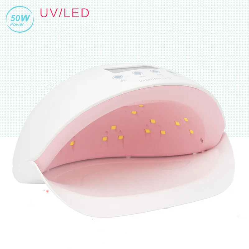 SUN 5 SE 50 Вт лак для ногтей Сушилка Гель-лампа для Manucure УФ-лампа все для ногтей Cabine светодиодный ледяной лампа автоматический датчик - Цвет: Pink