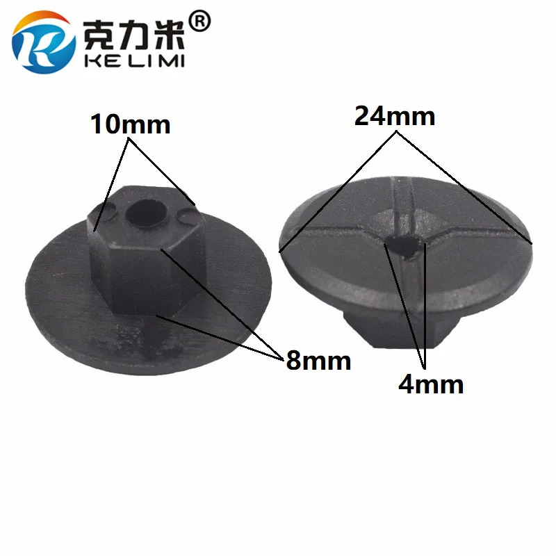 

KE LI MI Round Type Nut Grommet Retainer Clips 10mm For Mercedes Benz Black Plastic Fast Fixed Fasteners