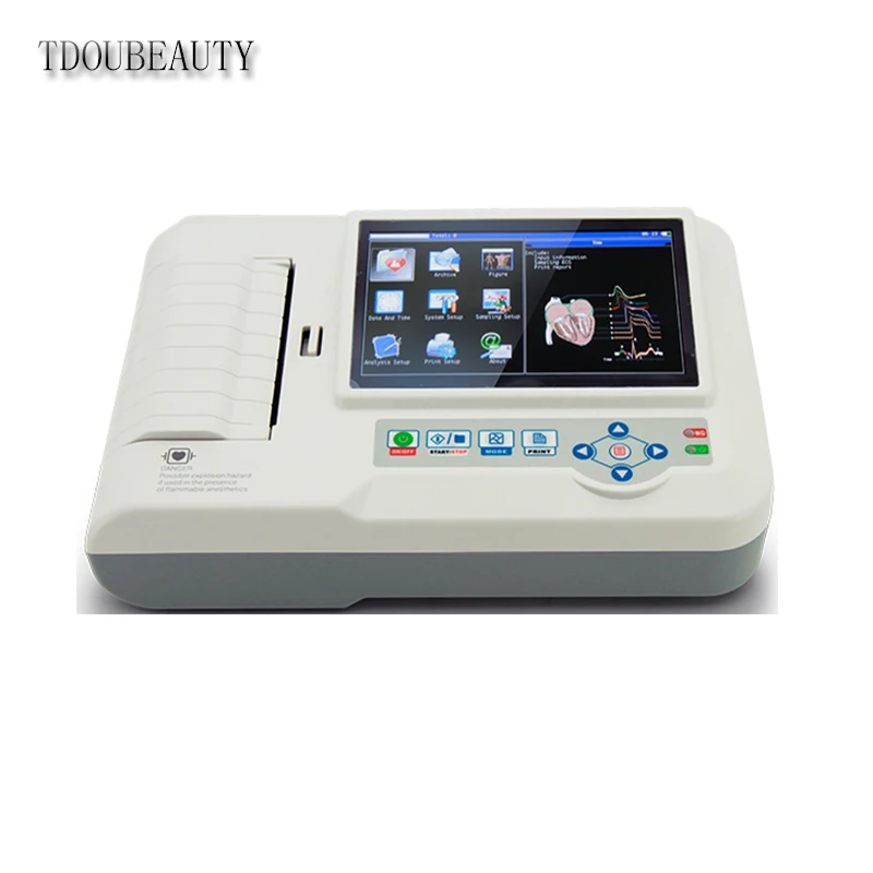 

TDOUBEAUTY CE Marked Digital 12 Leads 3/6 Channel ECG Machine ECG600G Free shipping