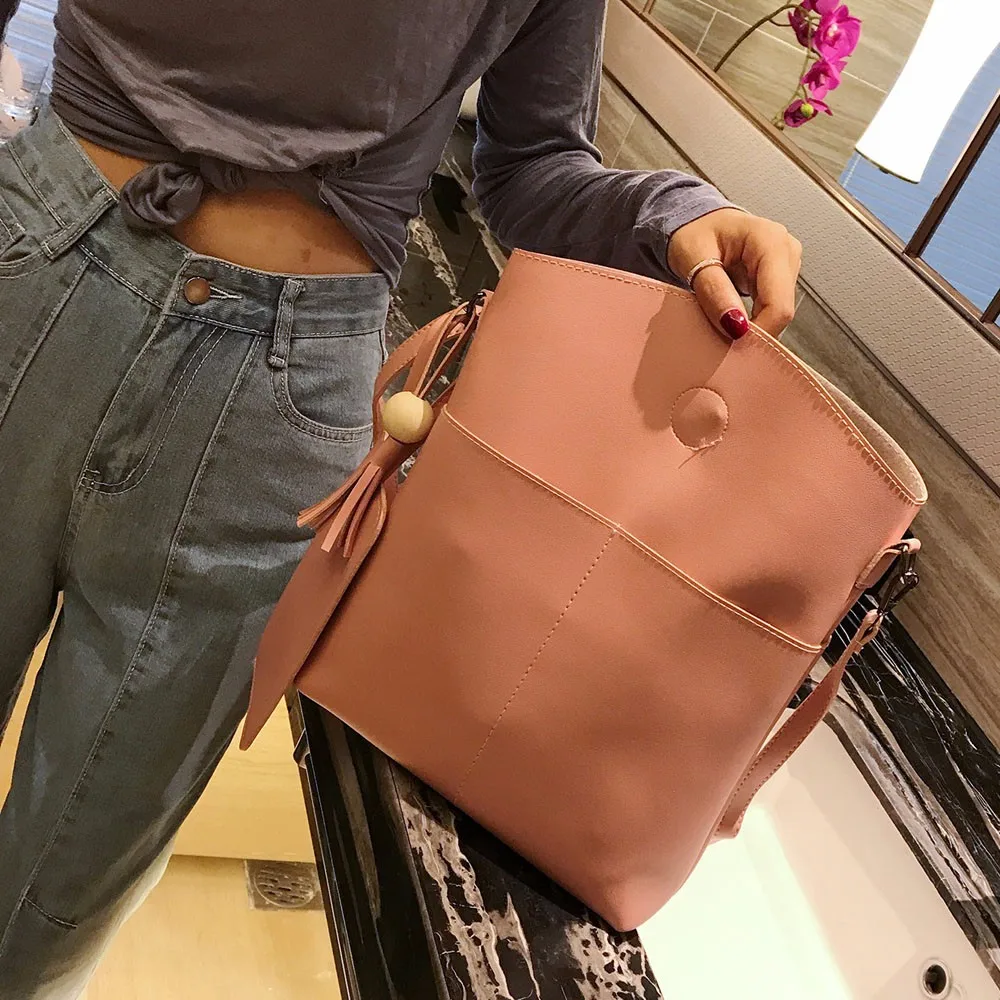 Xiniu Women Bag Three Sets Large Capacity Shoulder Bag Messenger Mobile